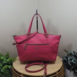 Coach Prairie Satchel Pebble Leather Shoulder/Crossbody Bag